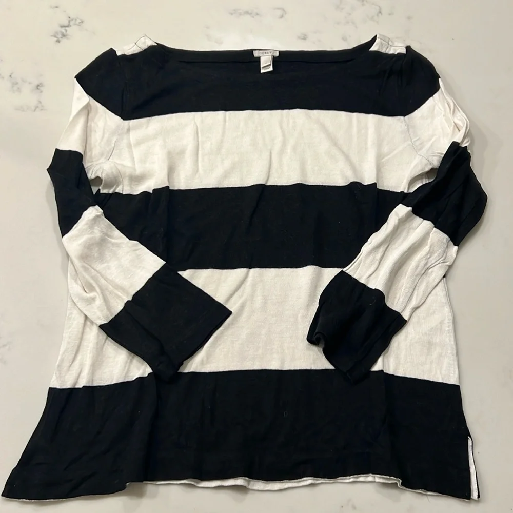 J. Crew Linen Rugby Sweater